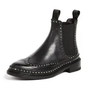 Rag & Bone Benson Ankle Studded Boots in Black, Size 38